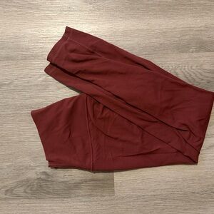 CRZ Yoga Red Merlot Burgundy Leggings 25 inches